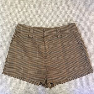 Vici Maple Glazed Plaid High Rise Women's Shorts